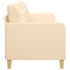 vidaXL Canap&eacute; &agrave; 3 places Cr&egrave;me 210 cm Tissu
