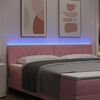 vidaXL T&ecirc;te de lit LED avec des lumi&egrave;res &agrave; LED Rose 180 cm Polyester