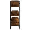 vidaXL Table console ch&ecirc;ne fum&eacute; 100x25x75 cm bois d'ing&eacute;nierie