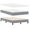 vidaXL Lit &agrave; ressorts avec matelas Gris clair 120 x 200 cm tissu