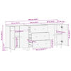 vidaXL Armoires lat&eacute;rales 3 pcs 60x33x75 cm bois massif de manguier