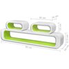 vidaXL &Eacute;tag&egrave;res murales sous forme de cube 6 pcs Vert et blanc