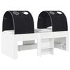 vidaXL Lit avec Tunnel 3 pc Blanc et noir Bois d'ing&eacute;nierie