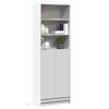 vidaXL Buffet haut avec LED blanc 69x32,5x200 cm bois d&rsquo;ing&eacute;nierie