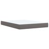 vidaXL Sommier &agrave; lattes de lit avec matelas Gris 140x200 cm Similicuir