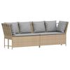 vidaXL Canap&eacute; de jardin avec coussins beige r&eacute;sine tress&eacute;e