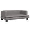 vidaXL Canap&eacute; pour enfants gris 80x45x30 cm similicuir