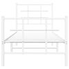 vidaXL Cadre de lit métal sans matelas avec pied de lit blanc 80x200cm