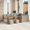 vidaXL Ensemble de canap&eacute; de jardin 13 pcs Beige et gris clair