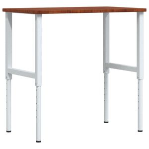 vidaXL Établi marron foncé bois de chêne massif rectangulaire