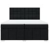 vidaXL Sommier &agrave; lattes de lit avec matelas Noir 200x200 cm Tissu