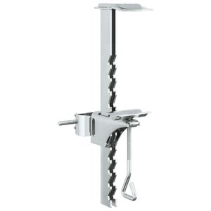 vidaXL Pied de parasol Argent&eacute; Acier