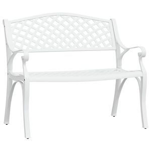 vidaXL Banc de jardin 102 cm aluminium coul&eacute; blanc