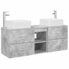 vidaXL Ensemble d'armoire de salle de bain 3 pc Gris b&eacute;ton