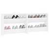 vidaXL Armoires &agrave; chaussures murales 2 pcs Blanc 80x18x60 cm Agglom&eacute;r&eacute;