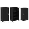 vidaXL Bureau de r&eacute;ception ch&ecirc;ne noir 155x50x103,5cm bois d'ing&eacute;nierie