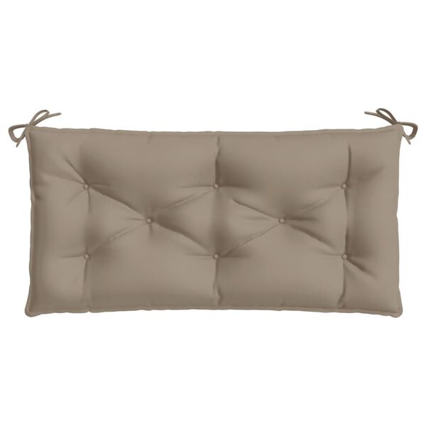 vidaXL Coussin de banc de jardin taupe 110x50x7 cm tissu oxford