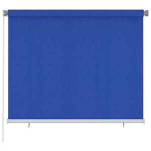 vidaXL Store roulant d'ext&eacute;rieur 185 (l) x 140 (H) cm bleu HDPE