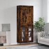 vidaXL Buffet haut Ch&ecirc;ne fum&eacute; 69,5x34x180 cm Bois d'ing&eacute;nierie