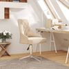 vidaXL Chaise pivotante de salle &agrave; manger Cr&egrave;me Tissu