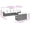 vidaXL Salon de jardin 7 pcs avec coussins noir r&eacute;sine tress&eacute;e