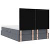 vidaXL Lit avec rangement et LED Gris fonc&eacute; 140 x 200 cm Velours