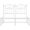 vidaXL Cadre de lit m&eacute;tal sans matelas et t&ecirc;te de lit blanc 120x190 cm