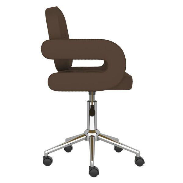 vidaXL Chaises pivotantes &agrave; manger lot de 2 marron similicuir