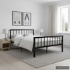 vidaXL Cadre de lit sans matelas noir m&eacute;tal 120x200 cm