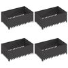vidaXL Bordure de Pelouse 4 pc 100 x 60 x 35 cm Acier Noir