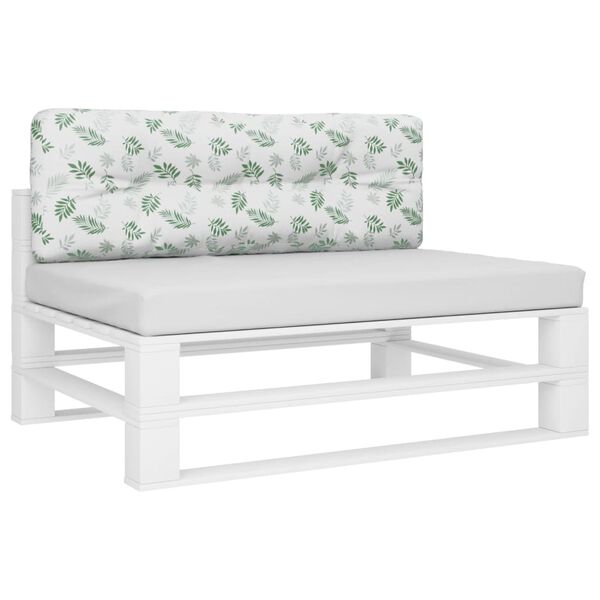 vidaXL Coussin de palette &agrave; motif de feuilles 120x40x12 cm Tissu