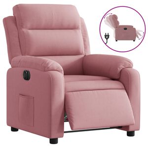 vidaXL Fauteuil inclinable &eacute;lectrique Rose Velours