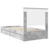 vidaXL Lit de Rangement Gris b&eacute;ton 90 x 200 cm Bois d'ing&eacute;nierie