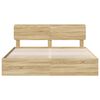 vidaXL Cadre de lit Ch&ecirc;ne Sonoma 180 x 200 cm Bois d&rsquo;ing&eacute;nierie