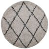vidaXL Tapis shaggy PAMPLONA poils longs moderne beige et anthracite