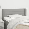 vidaXL T&ecirc;te de lit avec oreilles Gris clair 83x16x78/88 cm Tissu