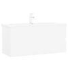 vidaXL Armoire d'&eacute;vier avec lavabo int&eacute;gr&eacute; blanc bois d'ing&eacute;nierie