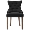 vidaXL Chaises à manger lot de 4 noir tissu