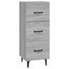 vidaXL Buffet Sonoma gris 34,5x34x90 cm Bois d'ing&eacute;nierie