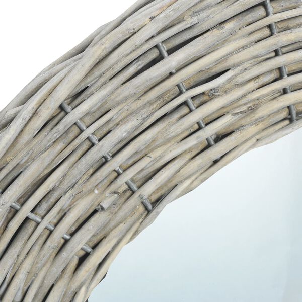 vidaXL Miroir Blanc 60 cm Osier