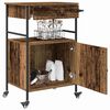 vidaXL Chariot de cuisine Bois ancien 56 x 43 x 89,5 cm
