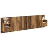 vidaXL T&ecirc;te de lit avec armoire 3 pcs Bois Ancien Bois d'ing&eacute;nierie