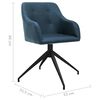 vidaXL Chaises pivotantes &agrave; manger lot de 6 bleu tissu