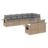 vidaXL Salon de jardin avec coussins 8 pcs beige r&eacute;sine tress&eacute;e