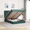 vidaXL Cadre de lit ottoman avec matelas vert fonc&eacute; 140x200 cm velours