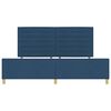 vidaXL Cadre de lit avec t&ecirc;te de lit Bleu 200 x 200 cm tissu