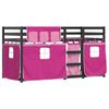 vidaXL Lit superpos&eacute; sans matelas rose 90x200 cm bois de pin massif