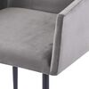 vidaXL Chaises &agrave; manger avec accoudoirs lot de 2 gris velours
