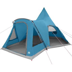 vidaXL Tente Teepee 5 personnes 5 personne Bleu