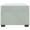 vidaXL Cadre de lit avec matelas Gris clair 90 x 190 cm tissu